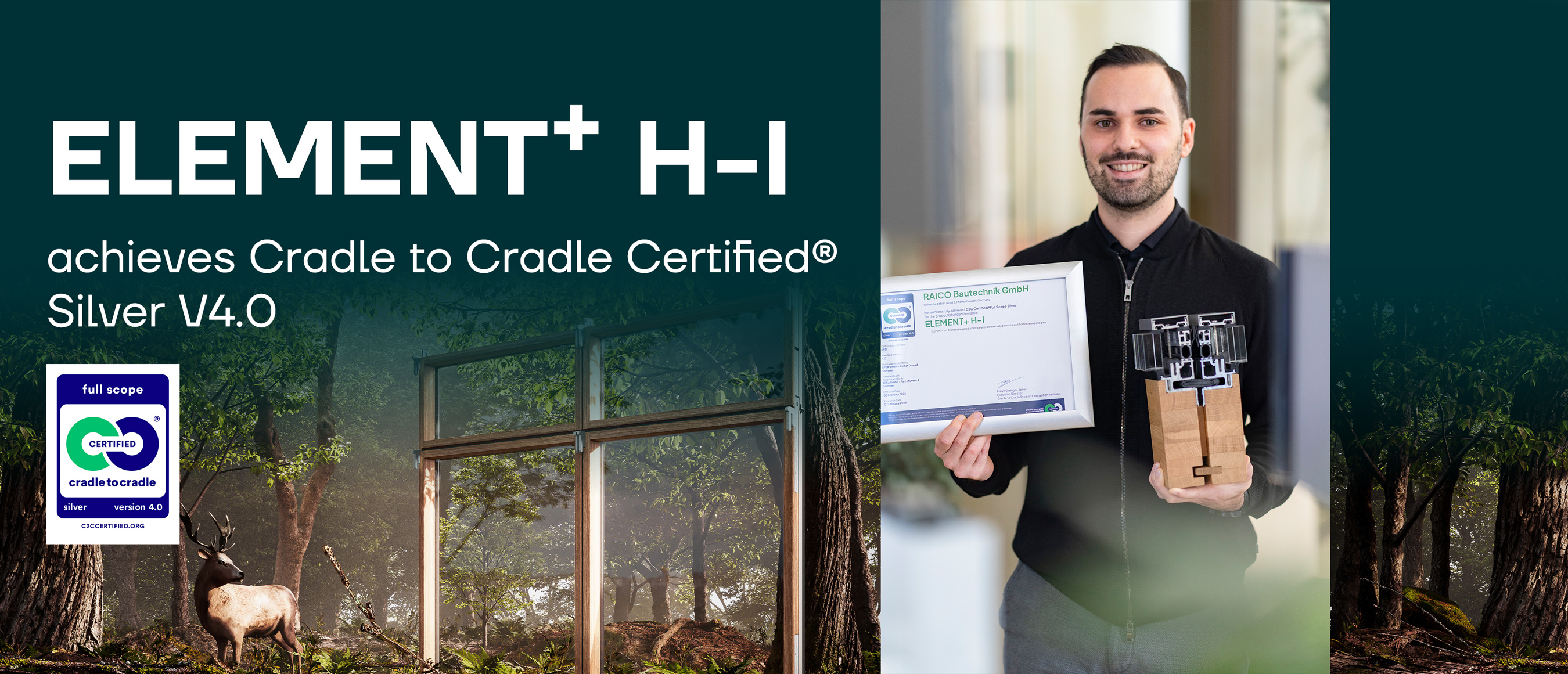 ELEMENT<sup>+</sup> H-I achieves Cradle to Cradle certified<sup>®</sup> Silver V4.0